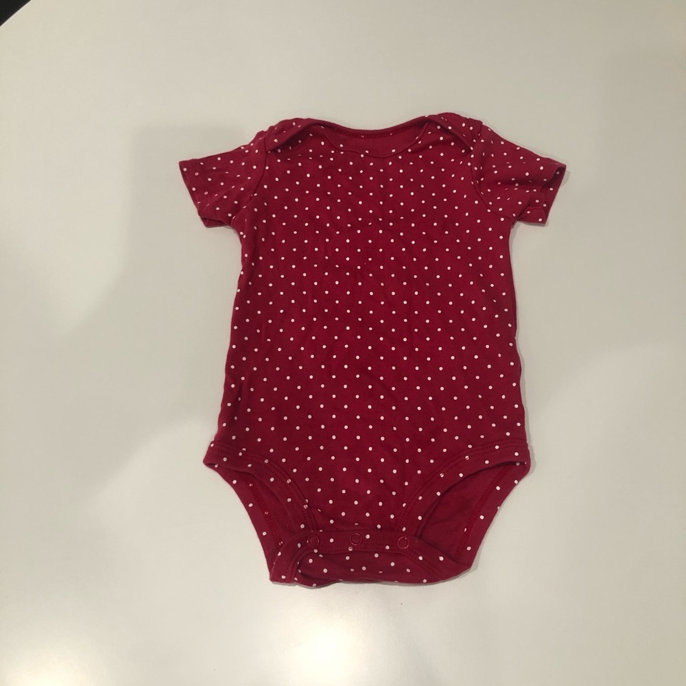 Carters red polkadot onesie